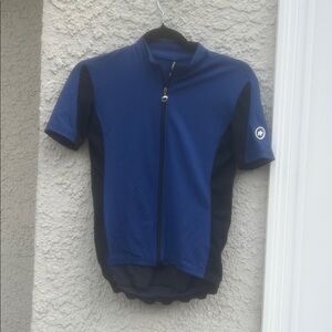 Assos SS Rally Offroad Blue Full Zip Cycle Jersey Women's Size M